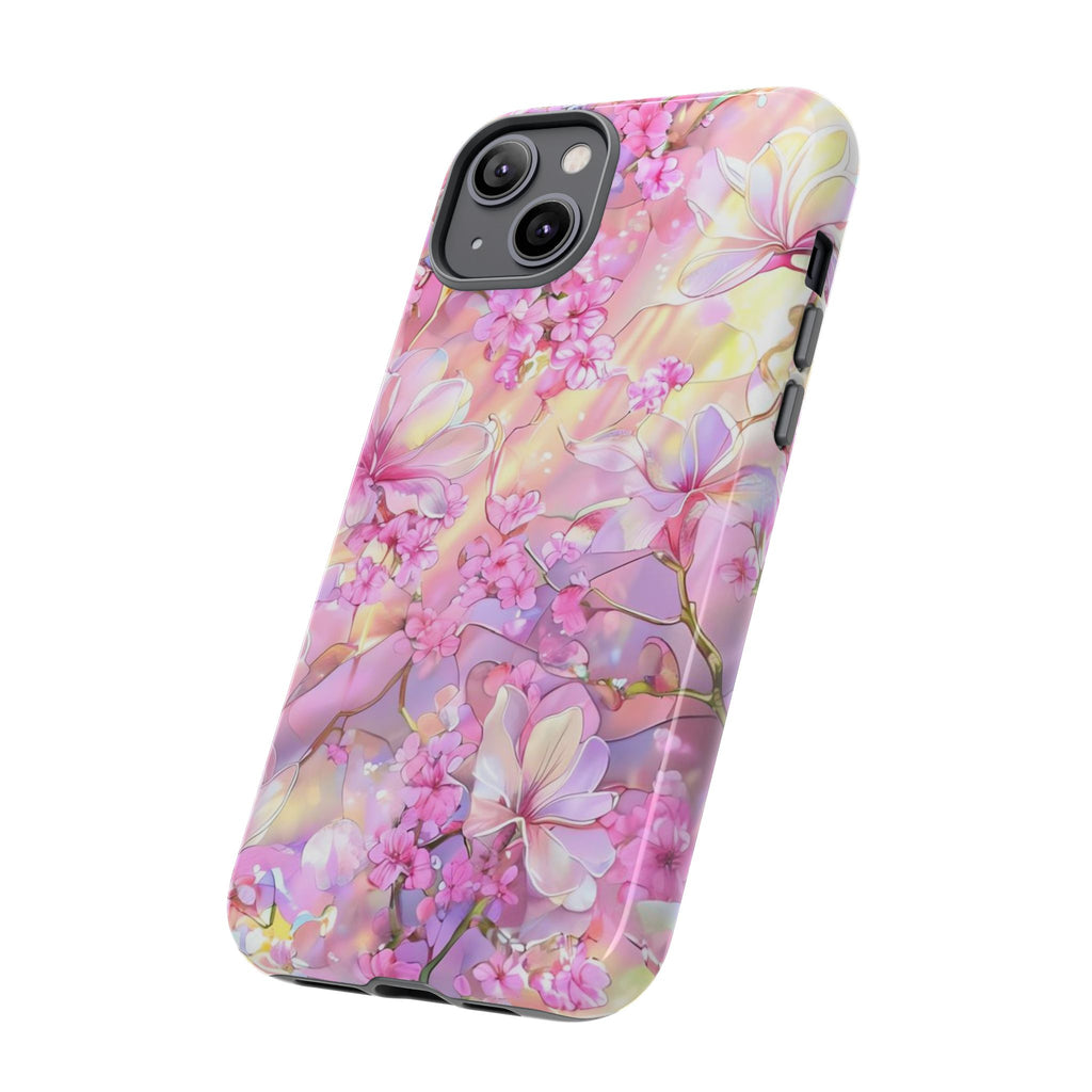 Floral Elegance Tough Phone Case – Dual-Layer Protection for iPhone 17/16/15 & Samsung | Glossy or Matte Finish | Morphesa
