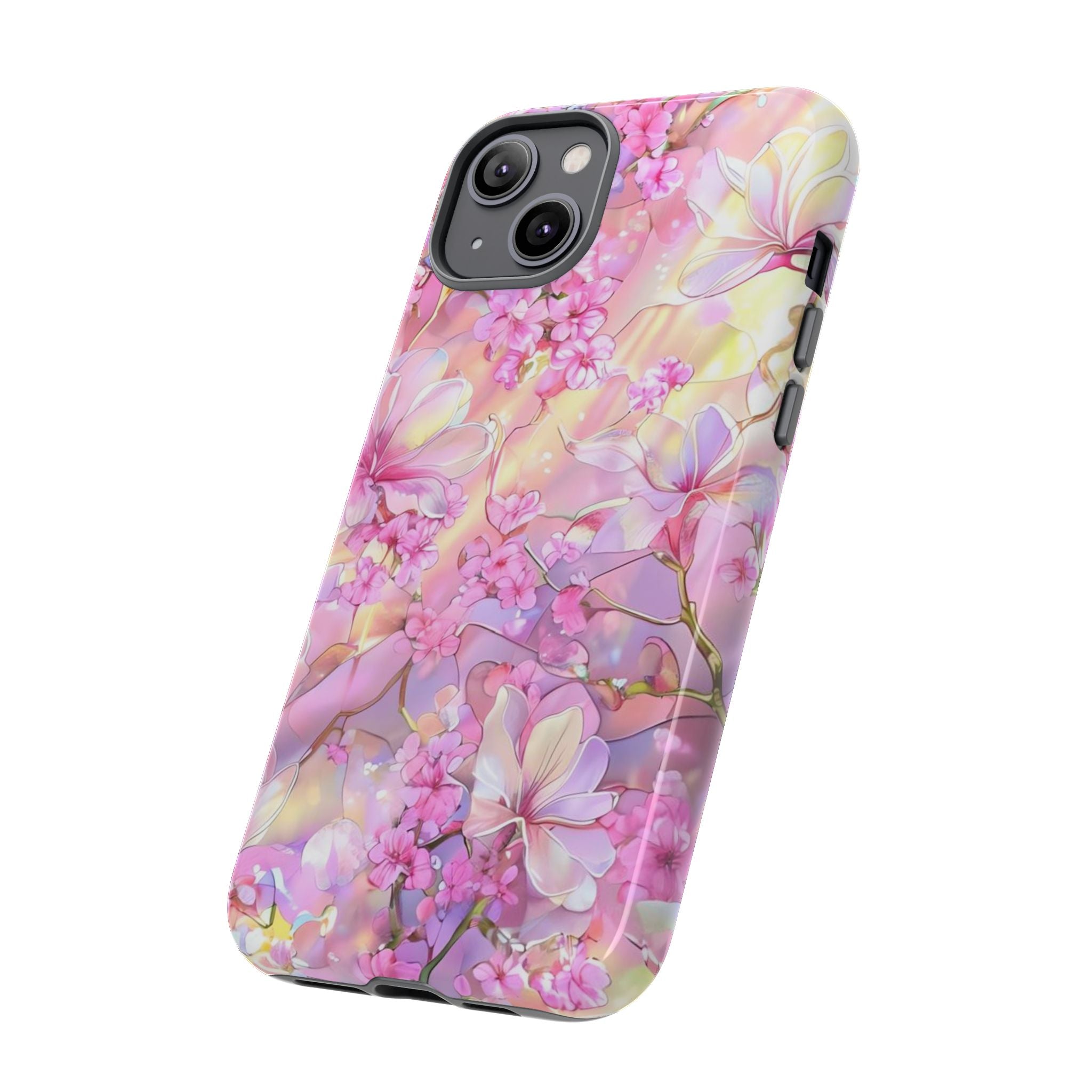 Floral Elegance Tough Phone Case – Dual-Layer Protection for iPhone 17/16/15 & Samsung | Glossy or Matte Finish | Morphesa
