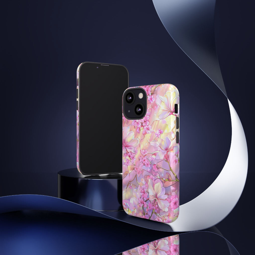 Floral Elegance Tough Phone Case – Dual-Layer Protection for iPhone 17/16/15 & Samsung | Glossy or Matte Finish | Morphesa