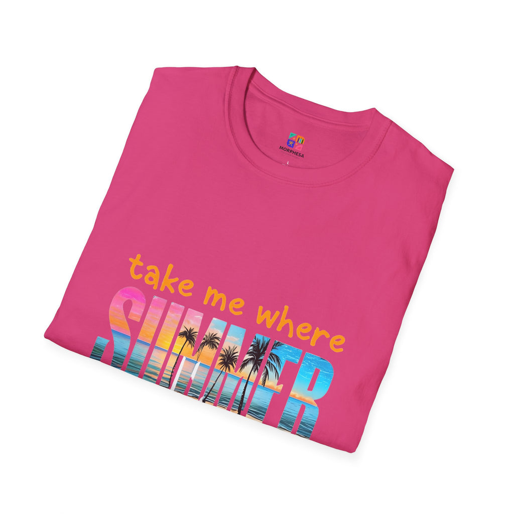 Summer Vibes Unisex T-Shirt | Take Me Where Summer Never Ends | Casual Wear, Vacation Shirt, Beach Tee, Gift Idea, Summer Collection