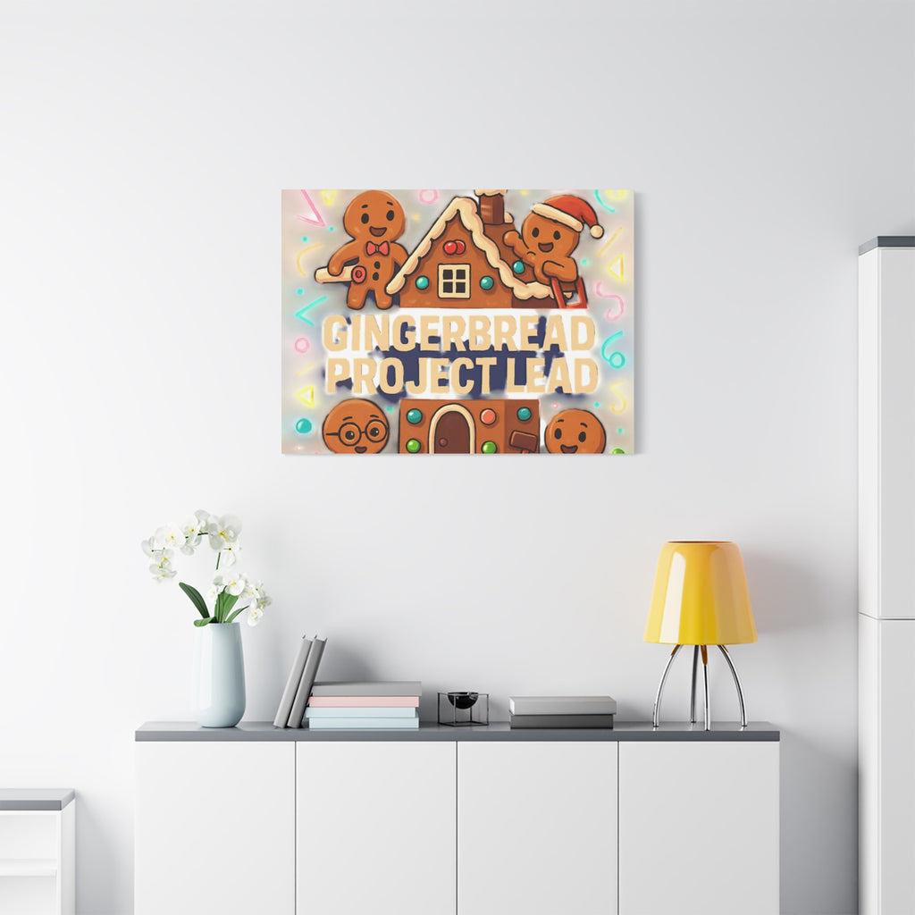 Gingerbread Project Lead Canvas Art — Holiday Kitchen Wall Decor