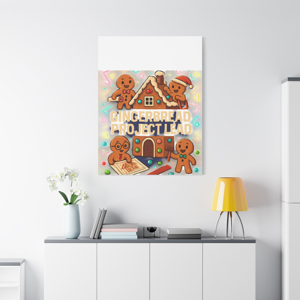 Gingerbread Project Lead Canvas Art — Holiday Kitchen Wall Decor