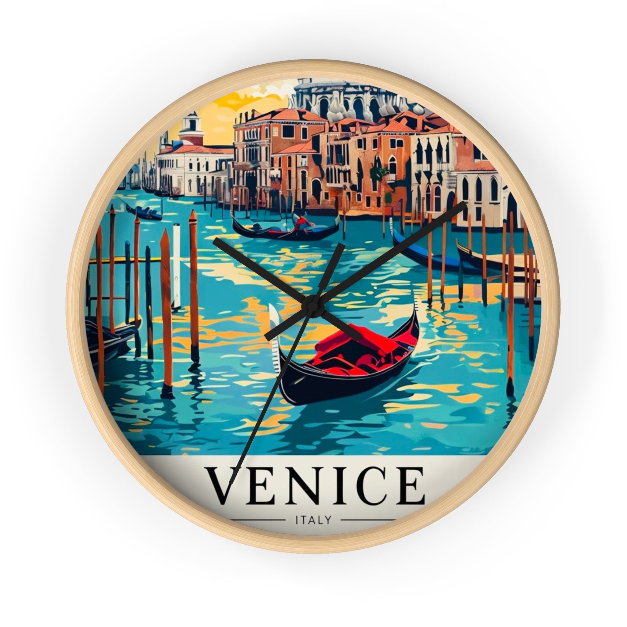 Venetian Wall Clock - Vintage Coastal Decor, Nautical Home Decoration, Gift for Travel Lovers, Clock for Beach House, Wall Art