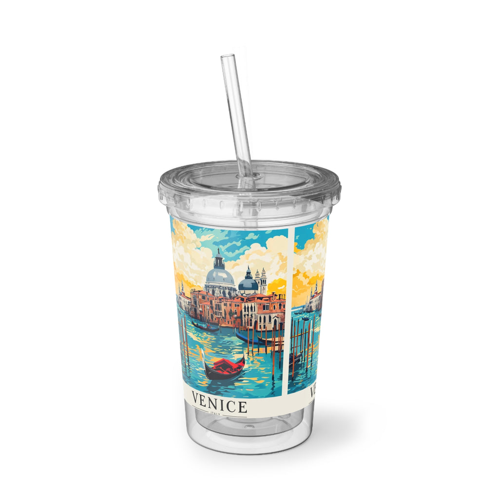 Venice Gondola Acrylic Cup – Retro Travel Tumbler
