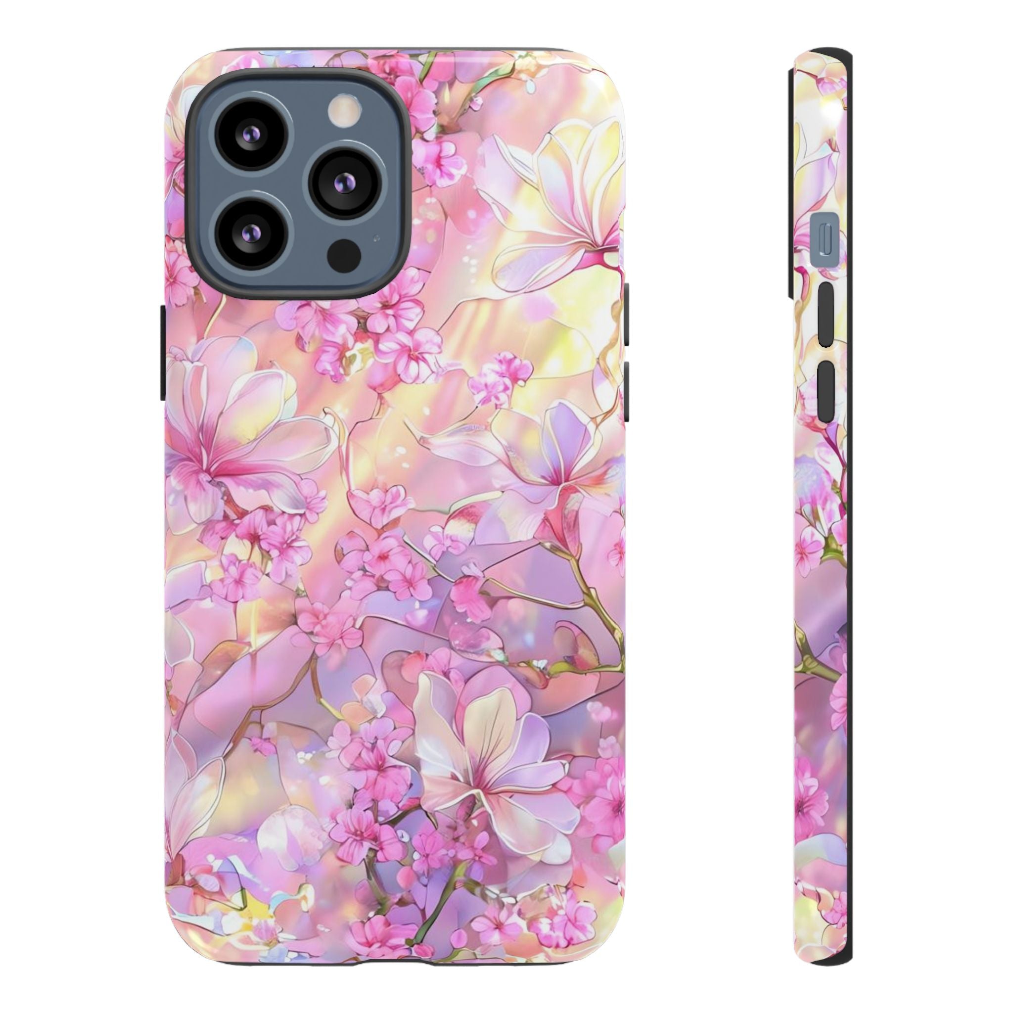 Floral Elegance Tough Phone Case – Dual-Layer Protection for iPhone 17/16/15 & Samsung | Glossy or Matte Finish | Morphesa