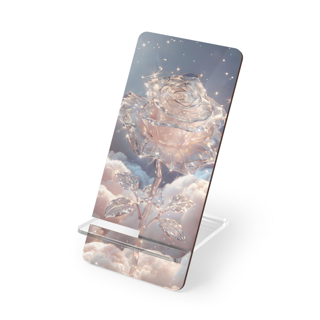 Elegant Smartphone Stand with Rose Design, Phone Holder, Gift for Tech Lovers, Decorative Desk Accessory, Perfect for Home & Office