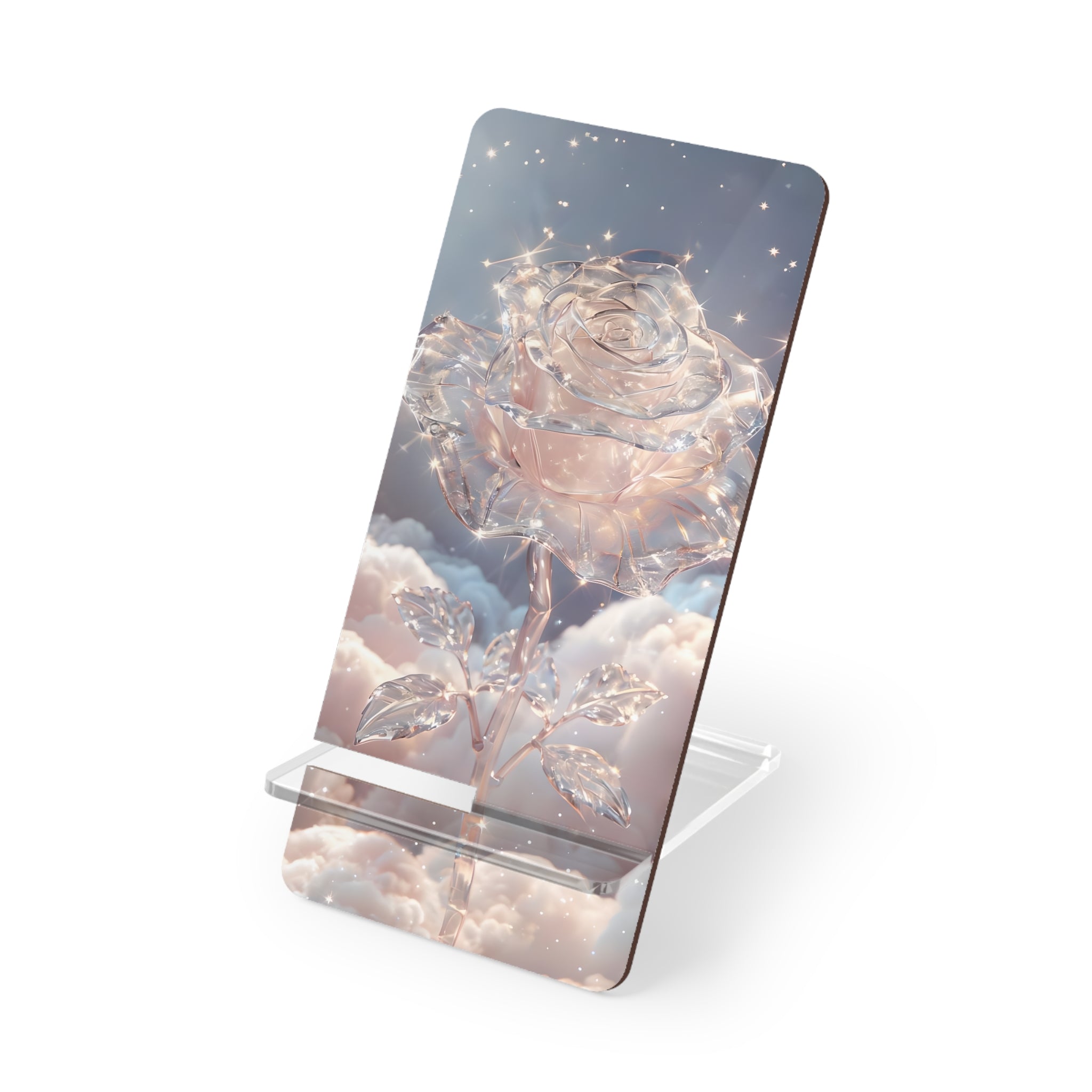 Elegant Smartphone Stand with Rose Design, Phone Holder, Gift for Tech Lovers, Decorative Desk Accessory, Perfect for Home & Office