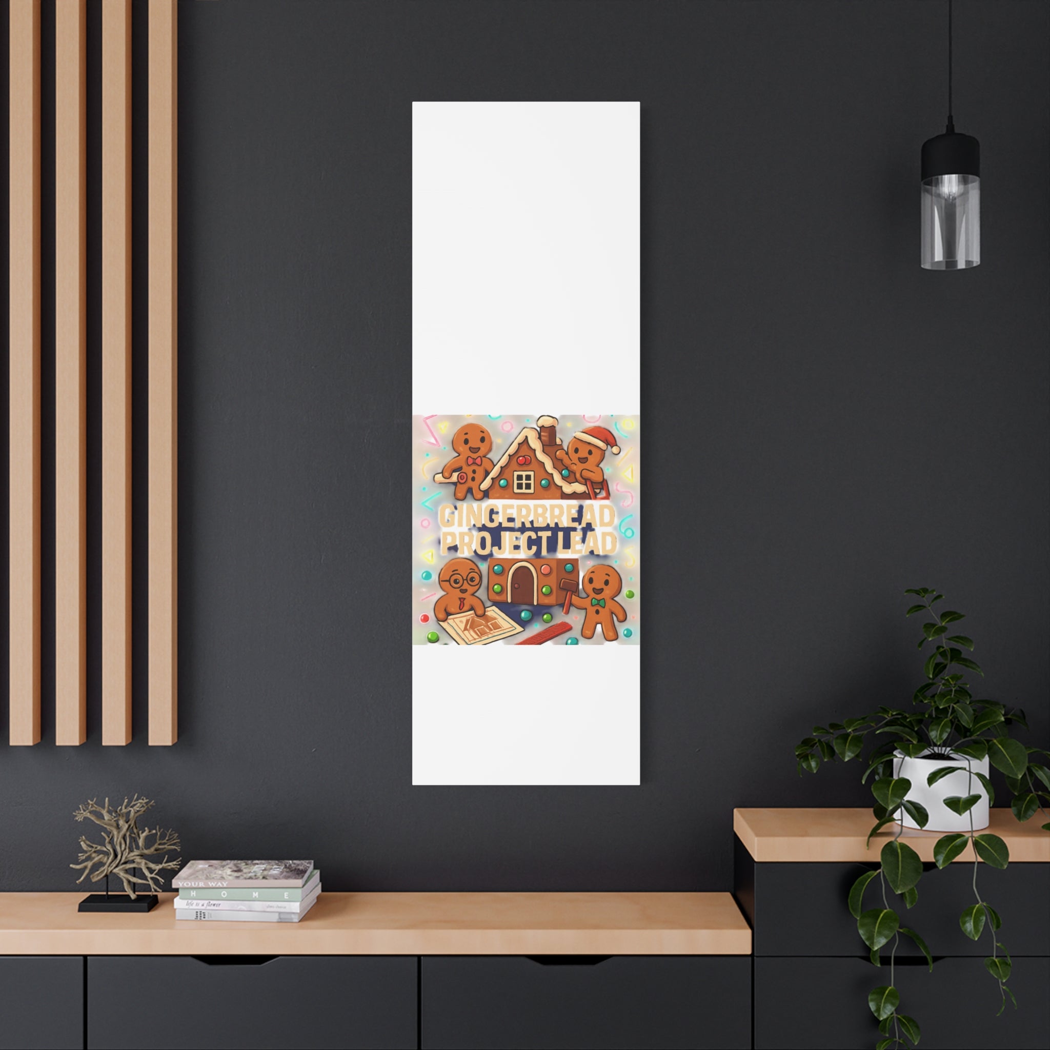 Gingerbread Project Lead Canvas Art — Holiday Kitchen Wall Decor