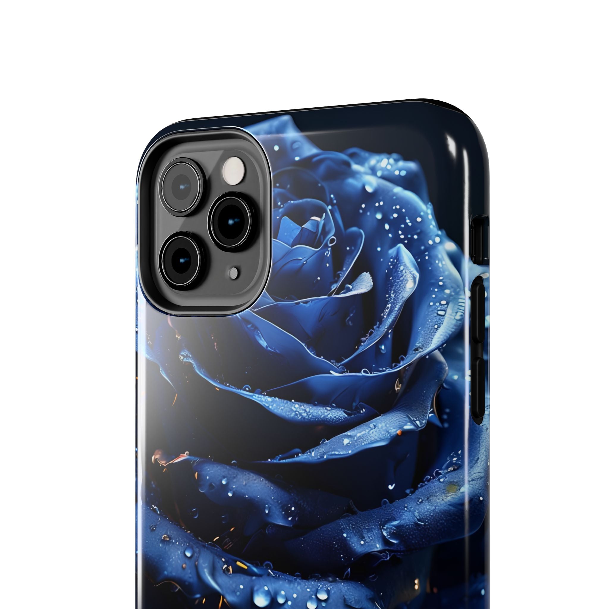 iPhone 17 Pro Max Tough Phone Case - Elegant Blue Rossy Design