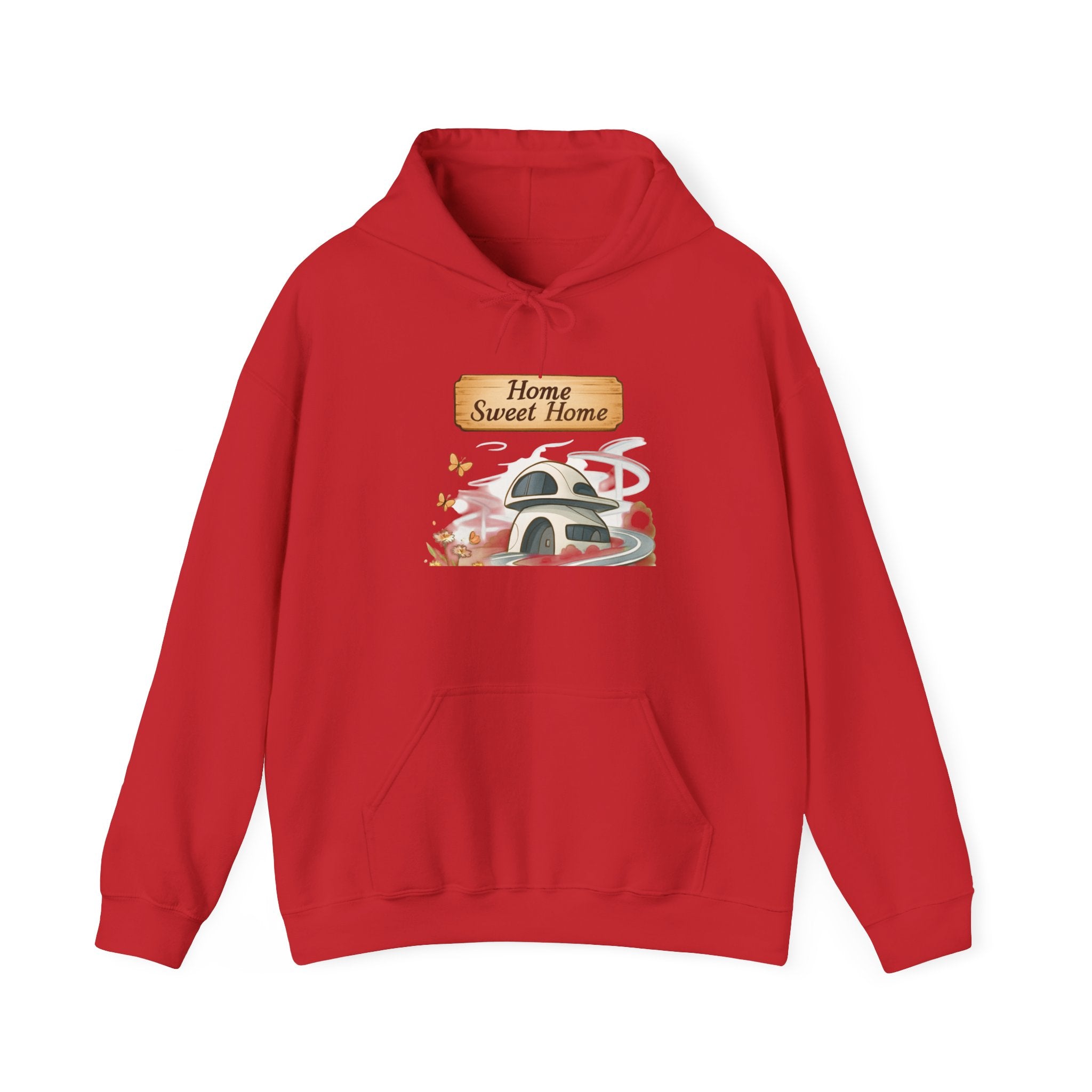 Hoodie - 'Home Sweet Home' Cozy Cottage Hoodie, Rustic Floral House Sweatshirt