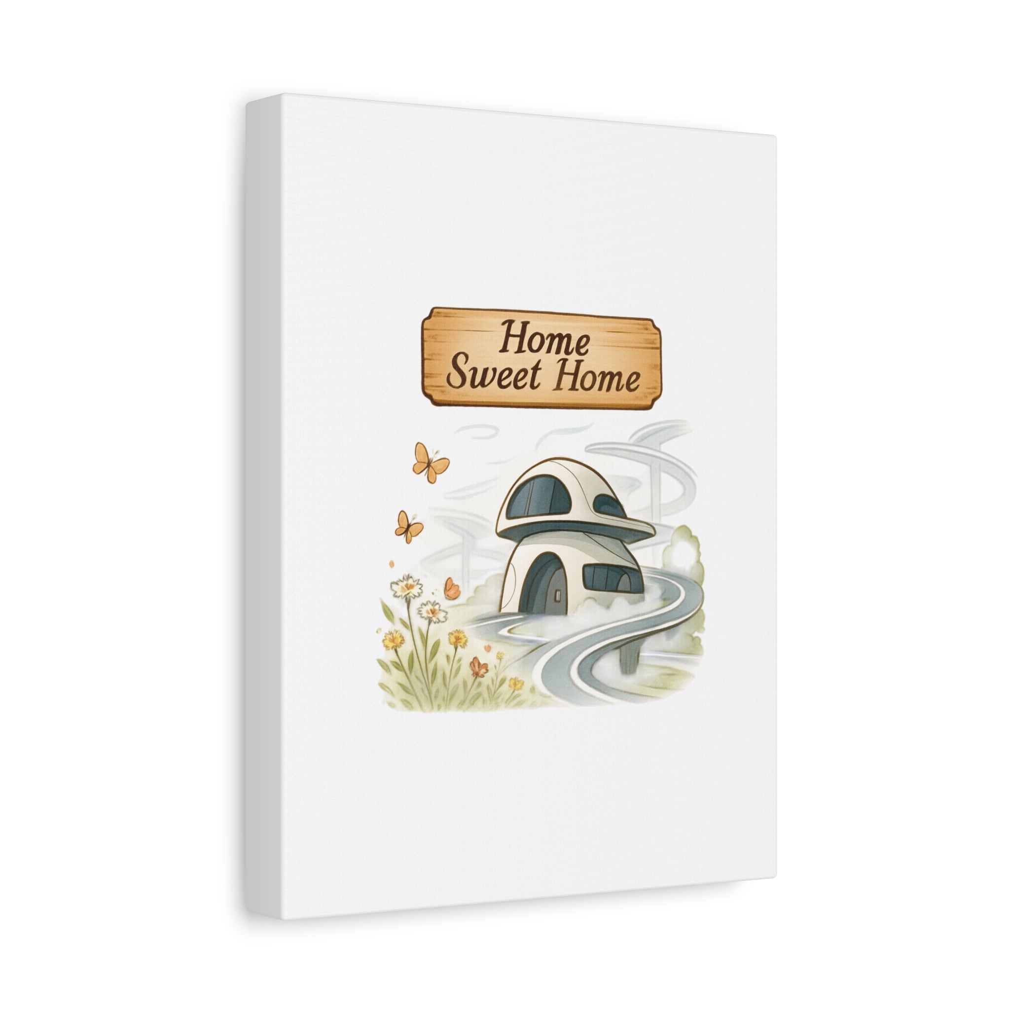 Home Sweet Home Canvas Wall Art — Cozy Cottage Matte Stretched Canvas