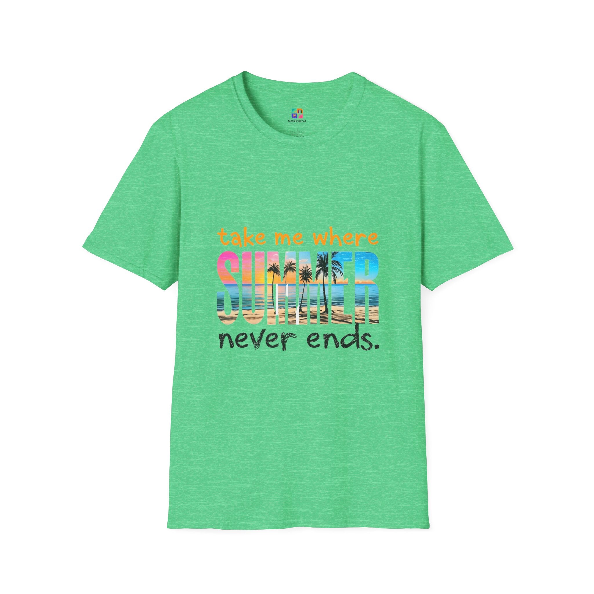 Summer Vibes Unisex T-Shirt | Take Me Where Summer Never Ends | Casual Wear, Vacation Shirt, Beach Tee, Gift Idea, Summer Collection