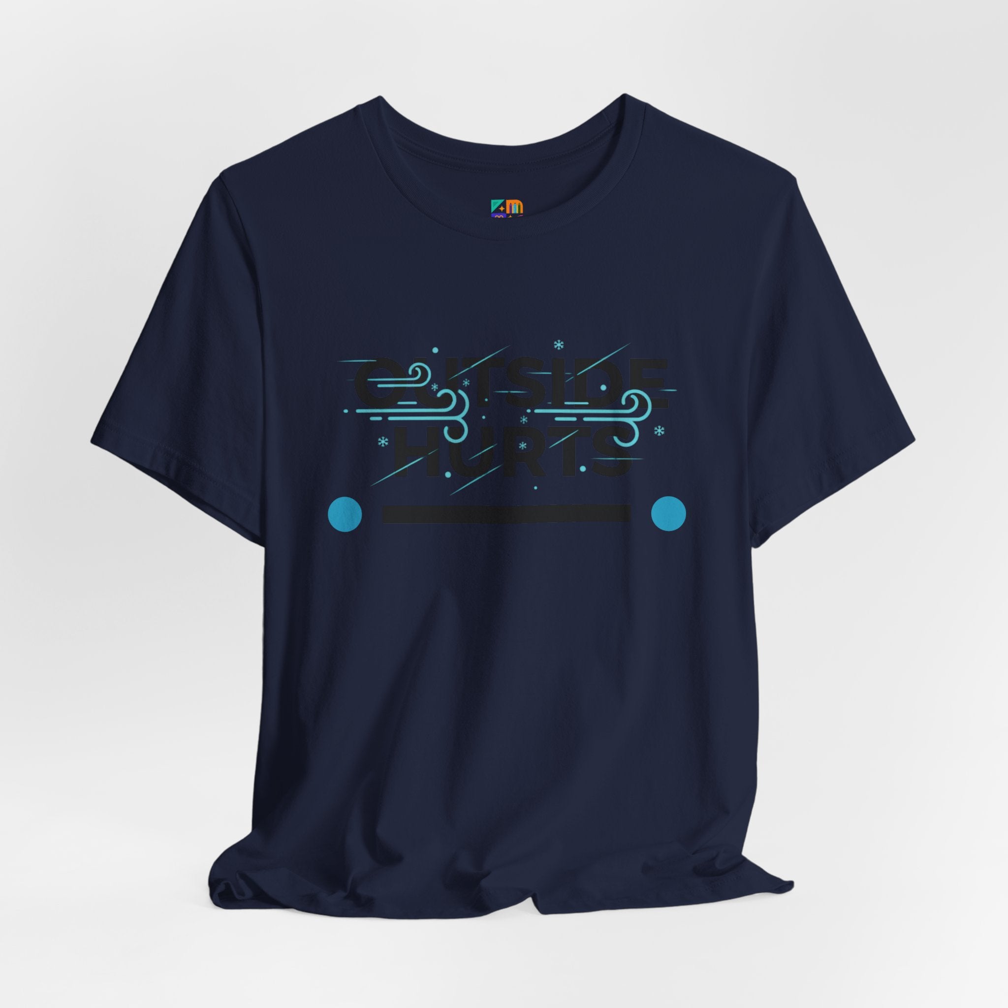 OUTSIDE HURTS Tee | minimalist winter shirt, cold humor