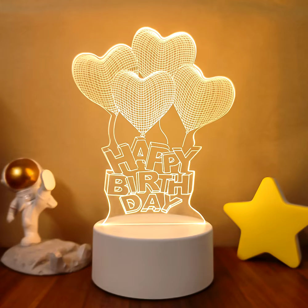 Transform Your Space with the 3D LED Night Light - A Creative Illusion Lamp for Home Decor
