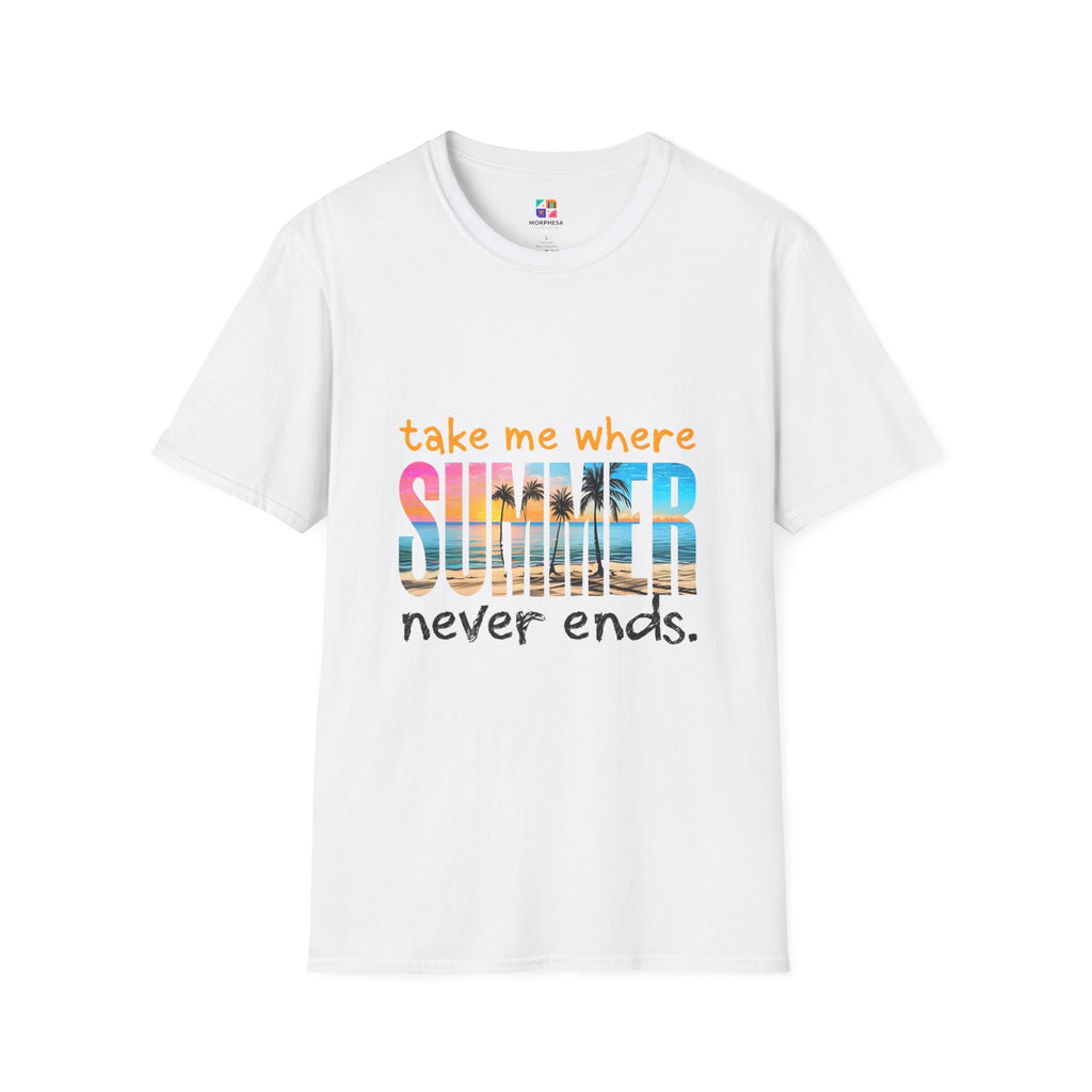 Summer Vibes Unisex T-Shirt | Take Me Where Summer Never Ends | Casual Wear, Vacation Shirt, Beach Tee, Gift Idea, Summer Collection