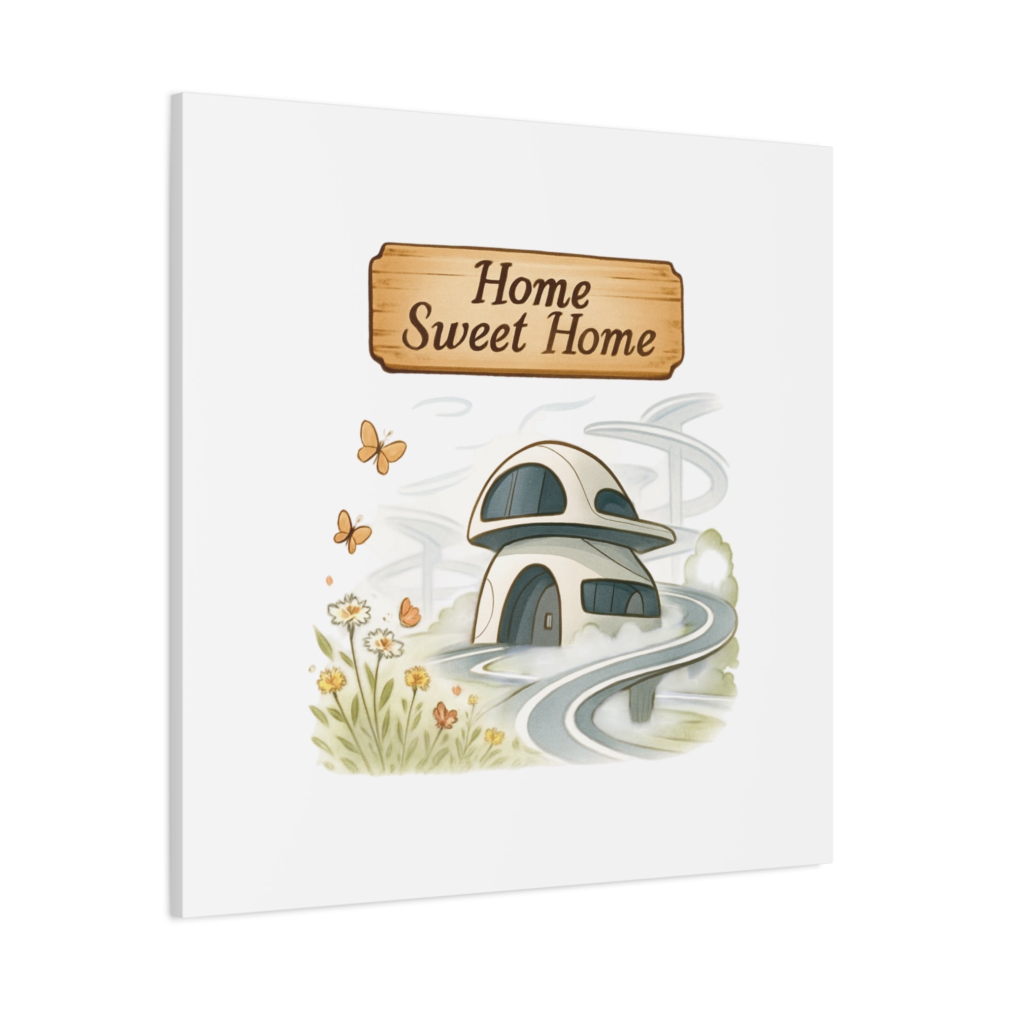 Home Sweet Home Canvas Wall Art — Cozy Cottage Matte Stretched Canvas