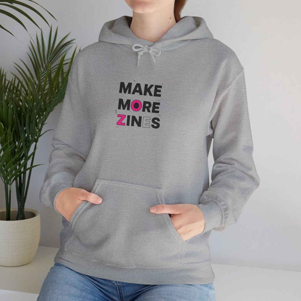Make More Zines Hoodie | ransom collage, cutout letters design