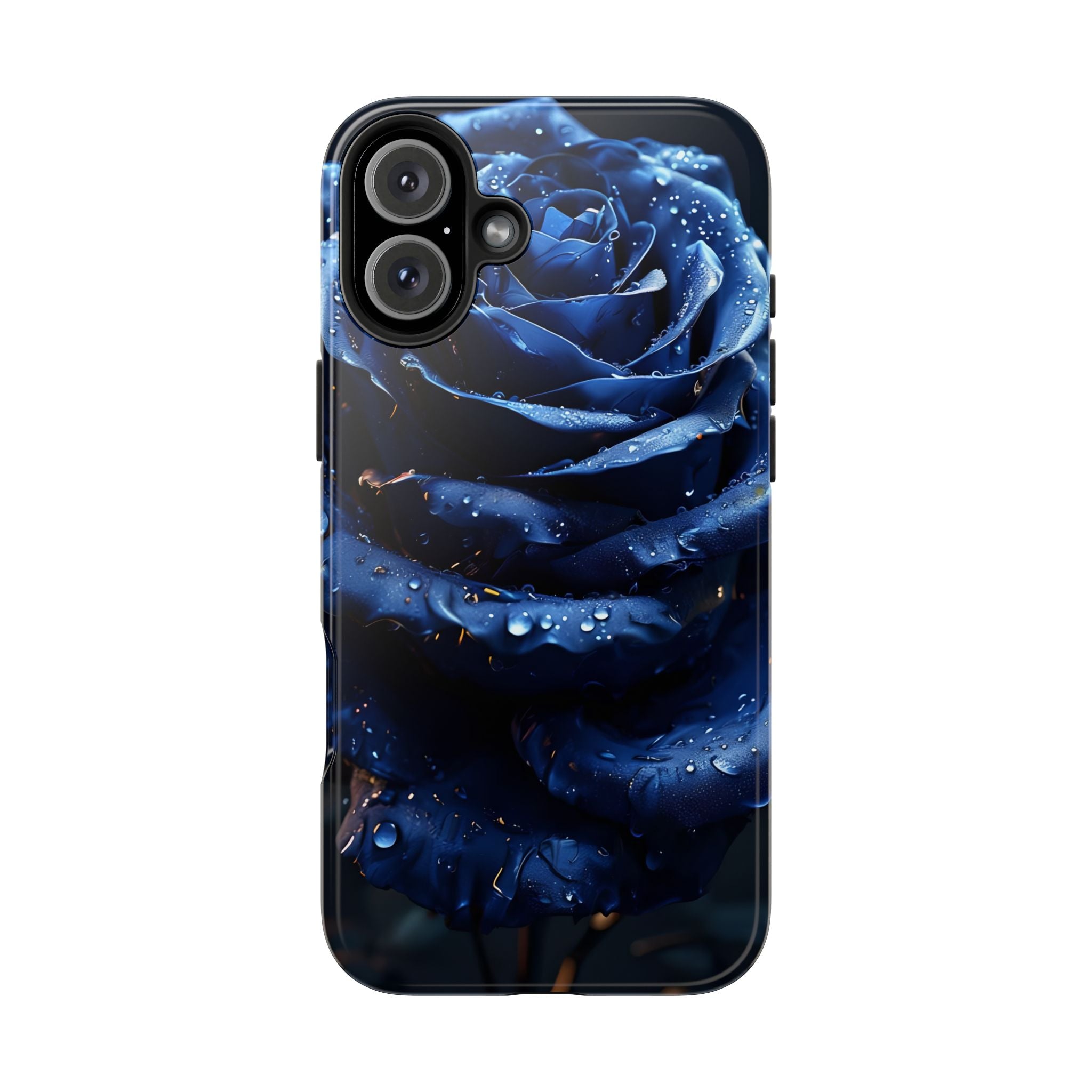 iPhone 17 Pro Max Tough Phone Case - Elegant Blue Rossy Design
