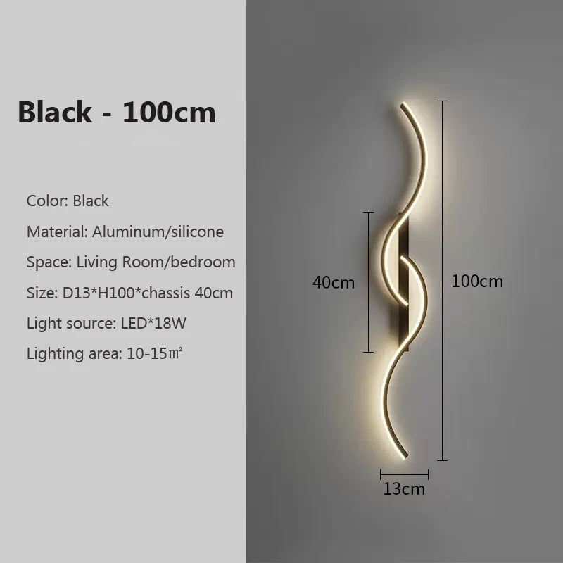 Illuminate Your Space with the Modern LED Wall Lamp - A Minimalist Touch for Your Bedroom, Living Room, or Study