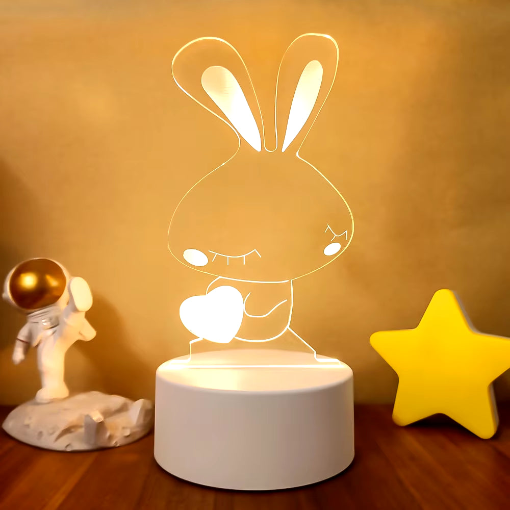 Transform Your Space with the 3D LED Night Light - A Creative Illusion Lamp for Home Decor