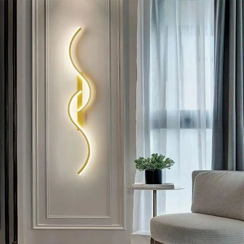 Illuminate Your Space with the Modern LED Wall Lamp - A Minimalist Touch for Your Bedroom, Living Room, or Study