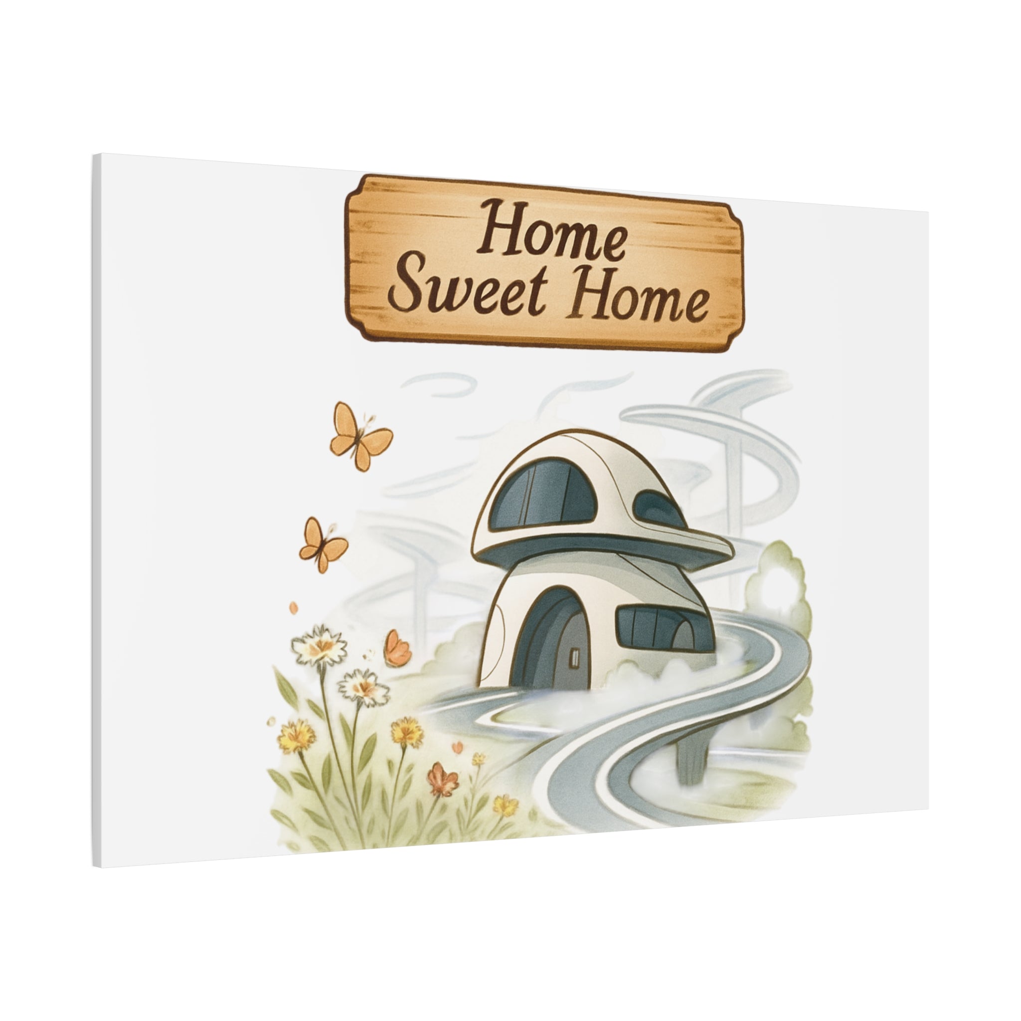 Home Sweet Home Canvas Wall Art — Cozy Cottage Matte Stretched Canvas