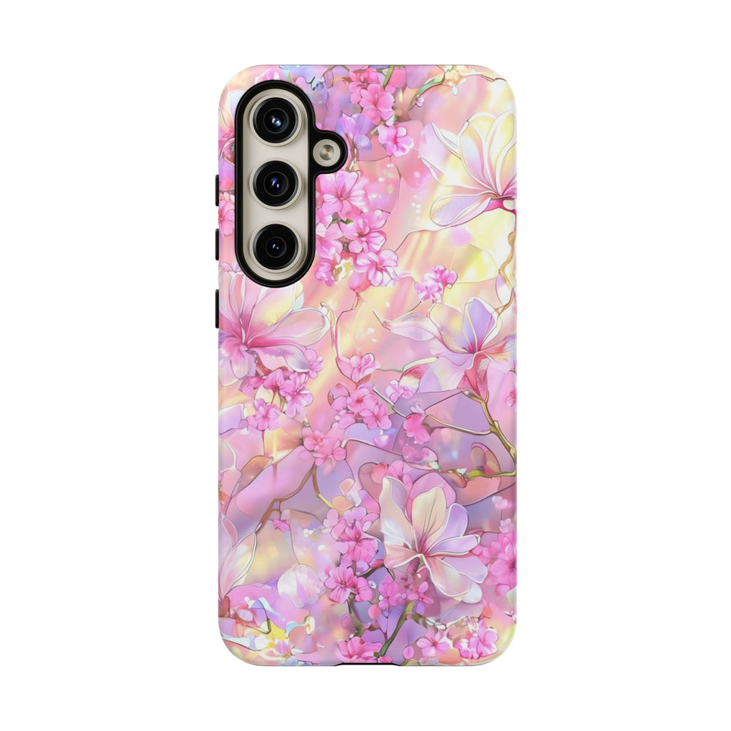 Floral Elegance Tough Phone Case – Dual-Layer Protection for iPhone 17/16/15 & Samsung | Glossy or Matte Finish | Morphesa