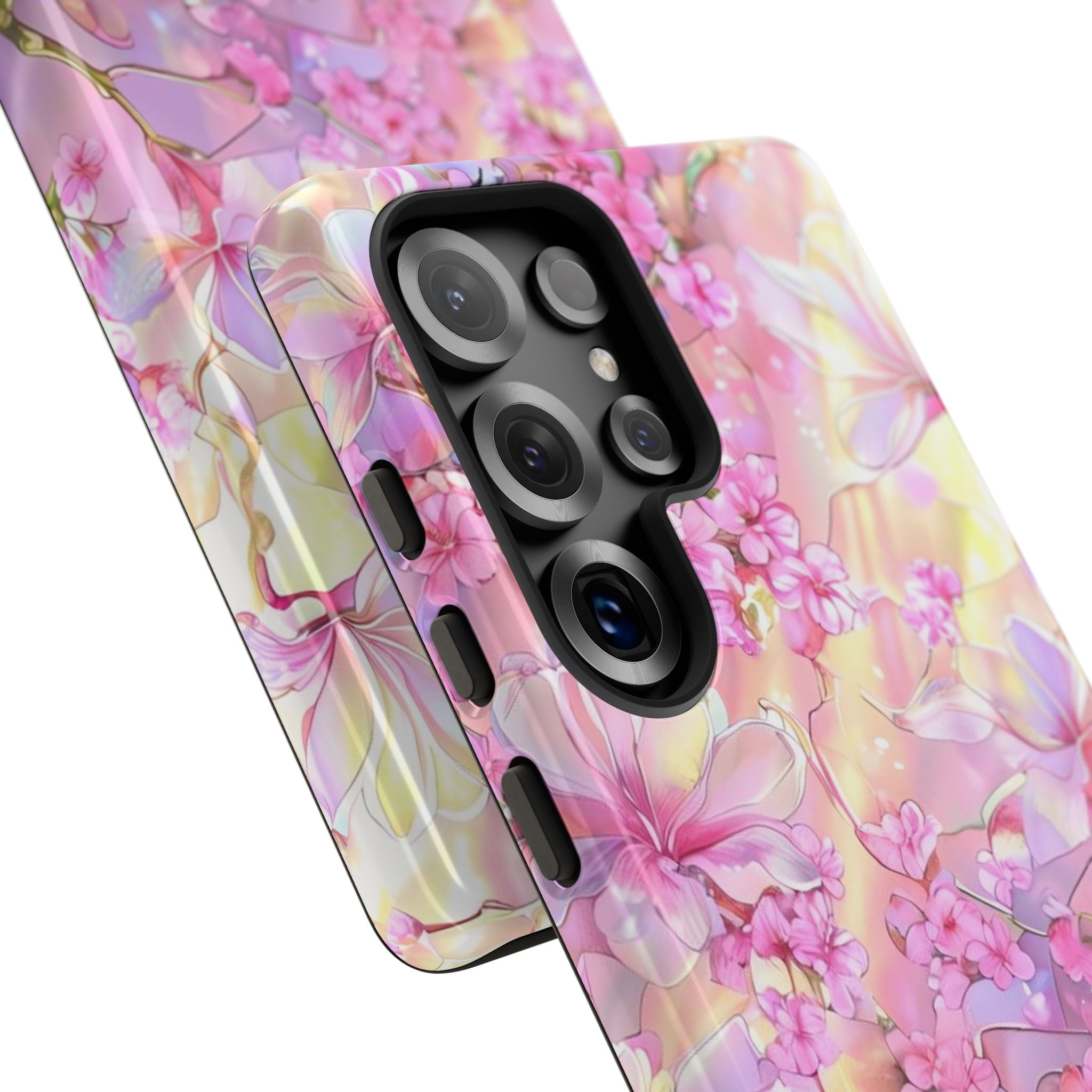Floral Elegance Tough Phone Case – Dual-Layer Protection for iPhone 17/16/15 & Samsung | Glossy or Matte Finish | Morphesa