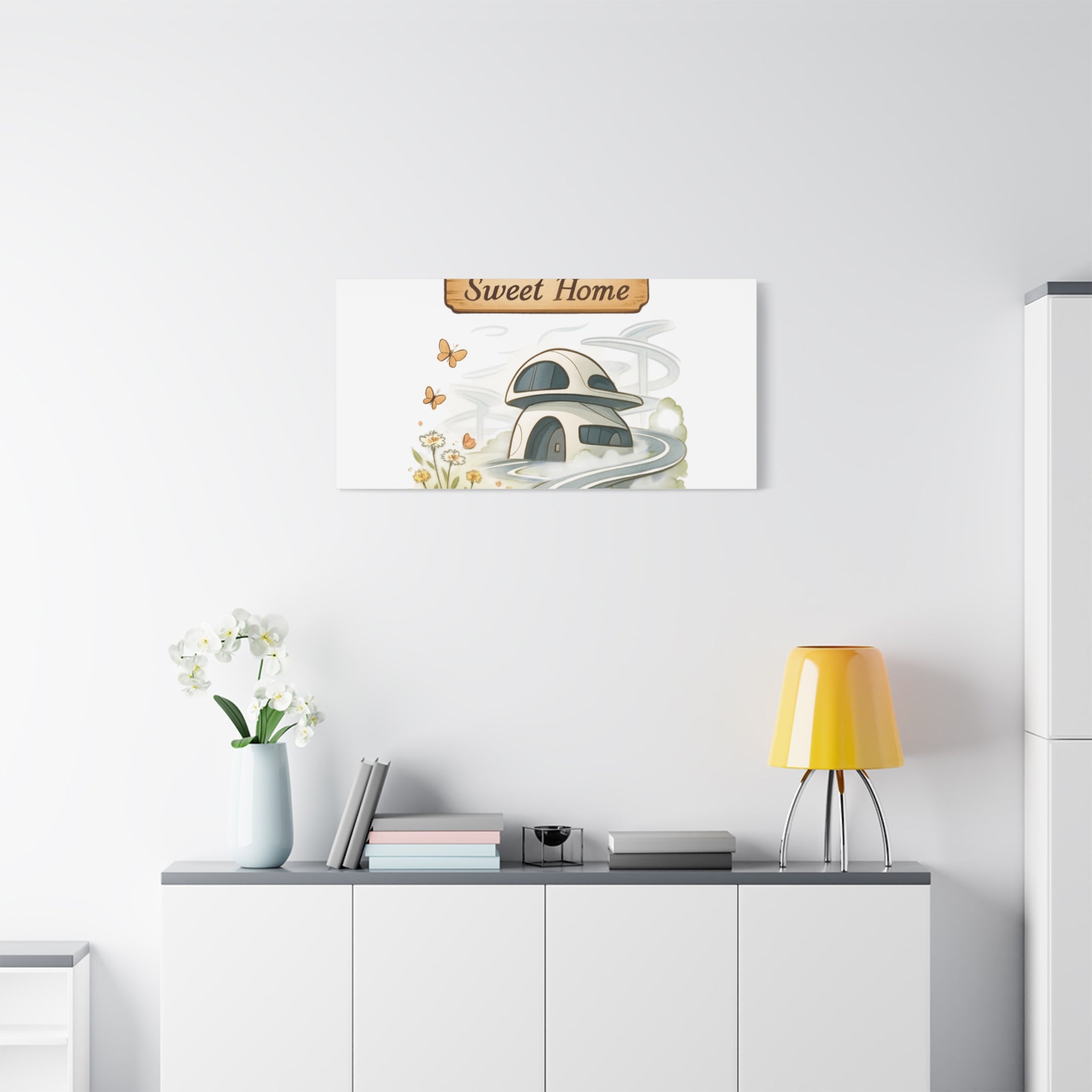 Home Sweet Home Canvas Wall Art — Cozy Cottage Matte Stretched Canvas