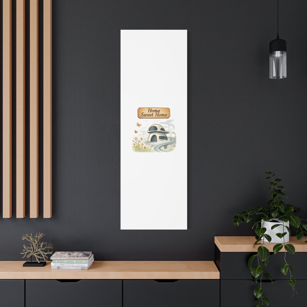 Home Sweet Home Canvas Wall Art — Cozy Cottage Matte Stretched Canvas