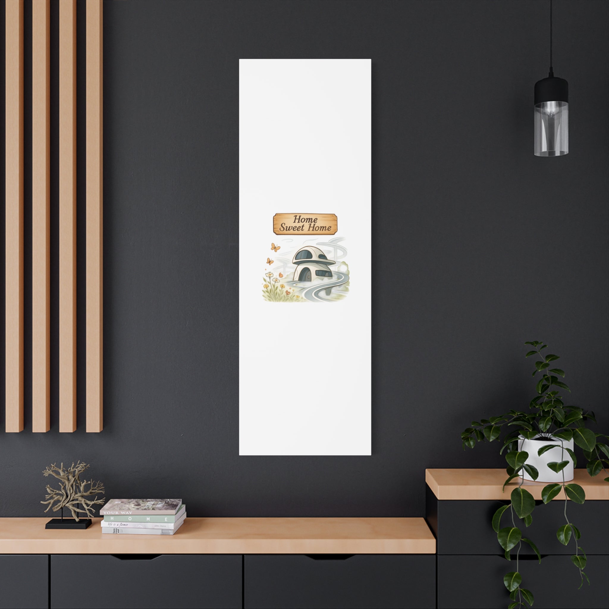 Home Sweet Home Canvas Wall Art — Cozy Cottage Matte Stretched Canvas