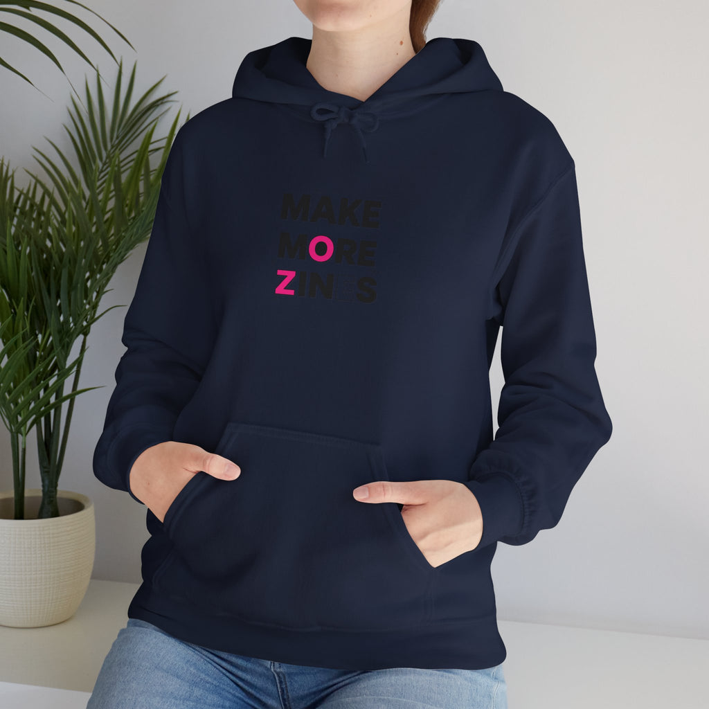 Make More Zines Hoodie | ransom collage, cutout letters design