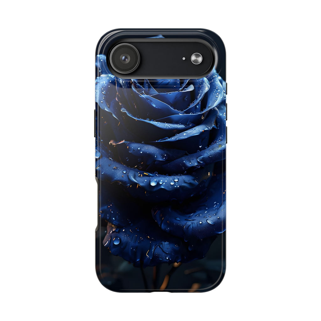 iPhone 17 Pro Max Tough Phone Case - Elegant Blue Rossy Design