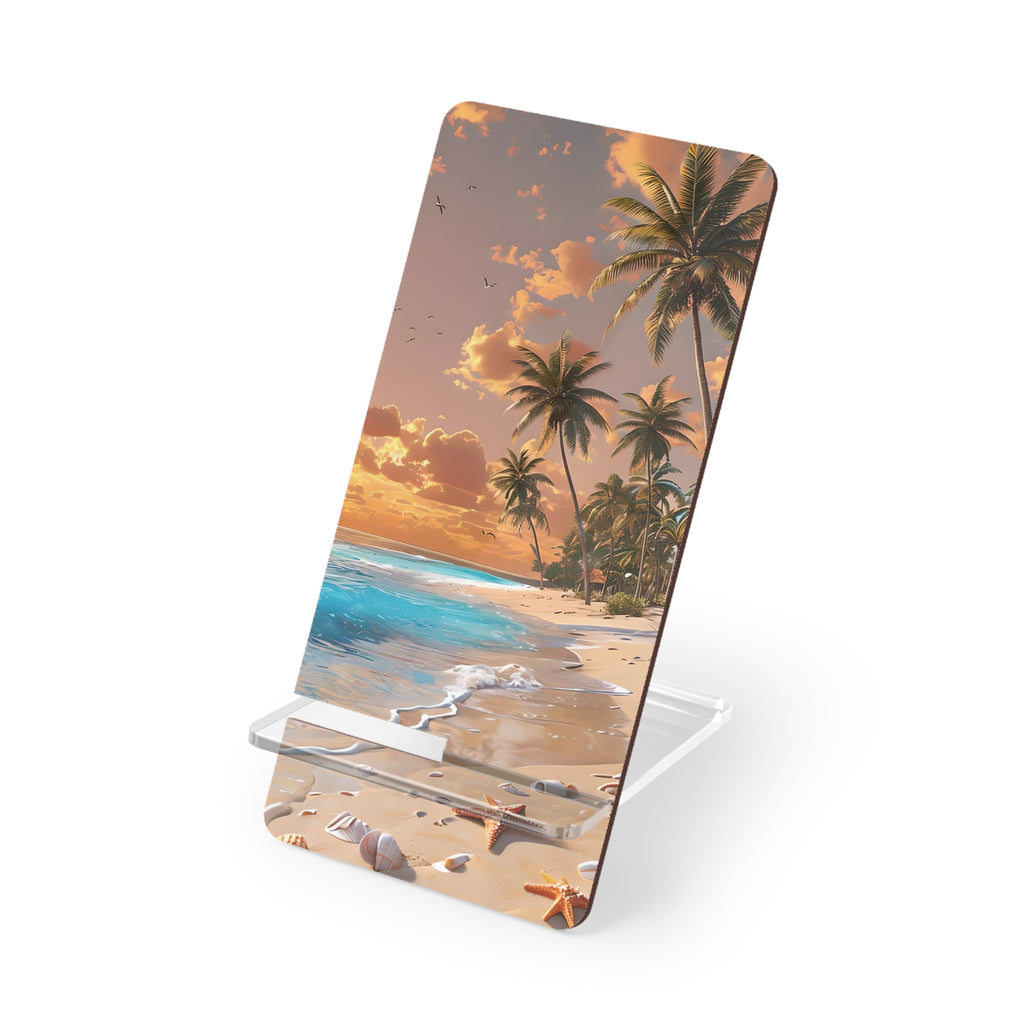 Tropical Smartphone Stand, Mobile Display Holder, Beach Decor, Phone Holder for Desk, Gift for Tech Lovers, Coastal Vibes