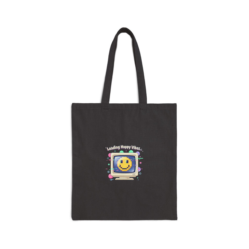 Smiley Retro OS Popup Tote, Y2K Pixel Tech Nostalgia