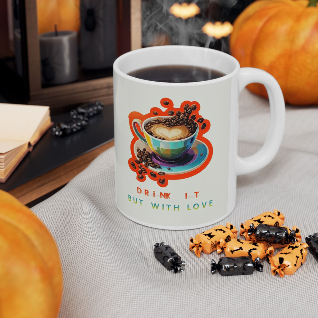 Colorful Ceramic Coffee Mug - "Don't Forget to Love" - Perfect Gift for Friends & Family