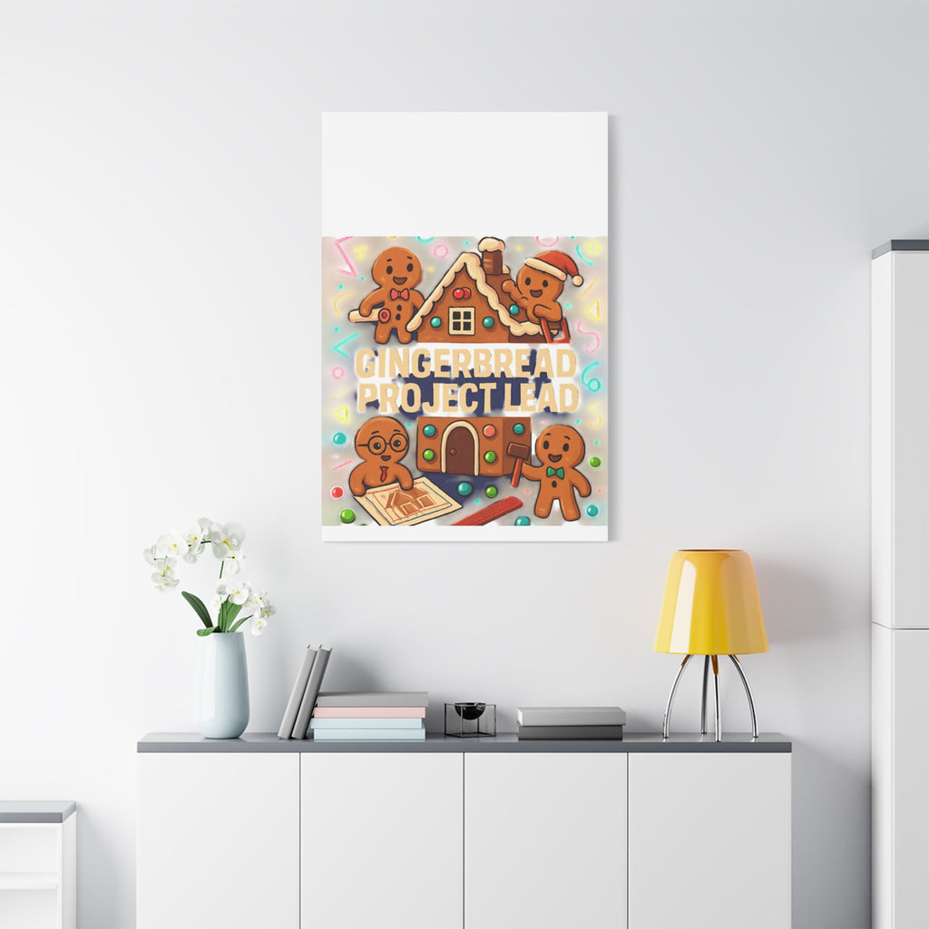 Gingerbread Project Lead Canvas Art — Holiday Kitchen Wall Decor