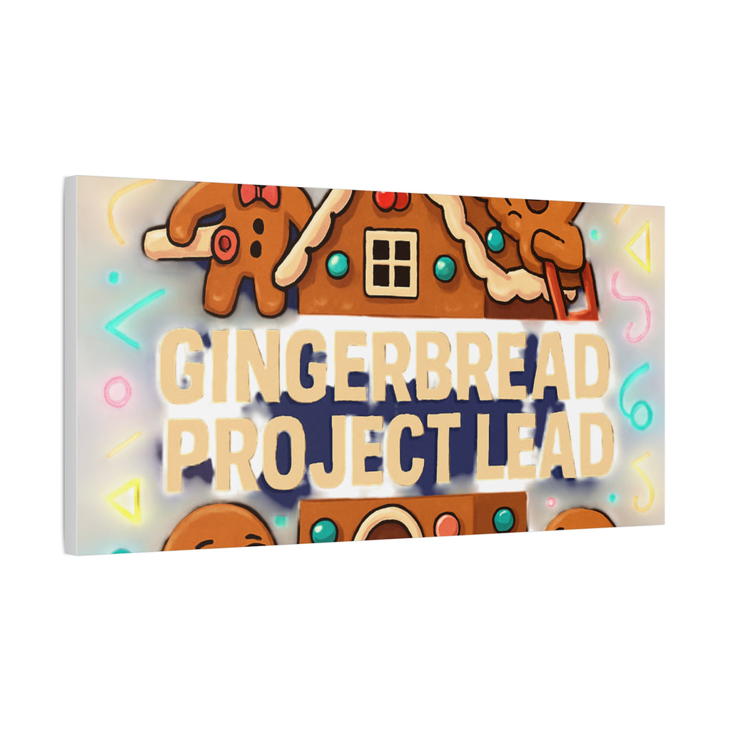 Gingerbread Project Lead Canvas Art — Holiday Kitchen Wall Decor