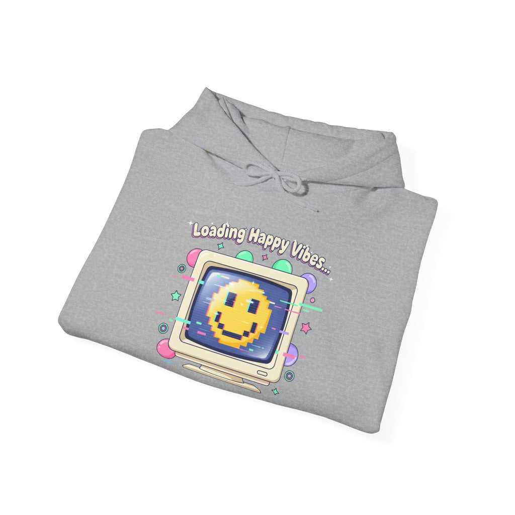 Virtual Pet Popup Hoodie | Y2K retro tech, pixel smile interface