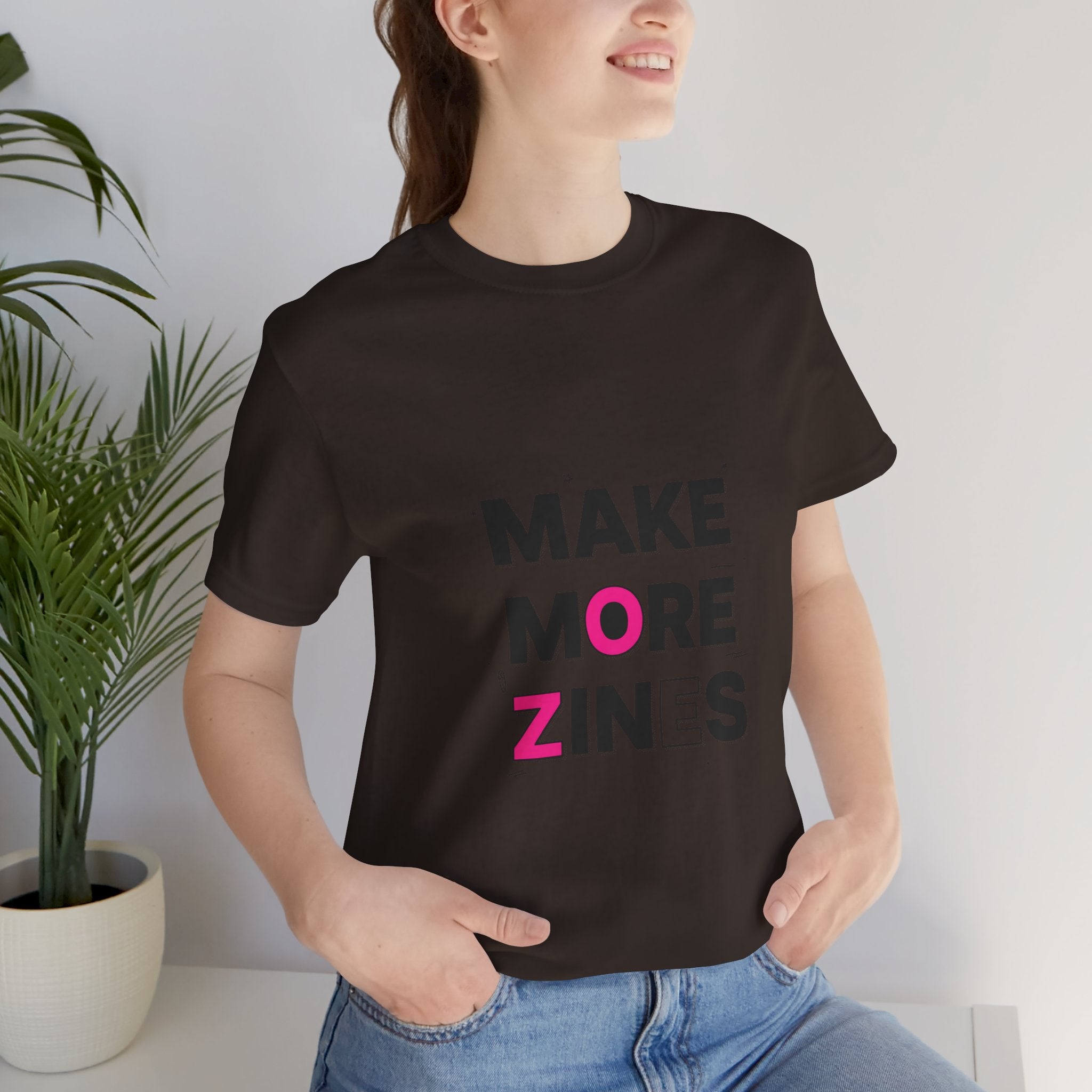 MAKE MORE ZINES Tee | ransom collage shirt, zine style cutout letters