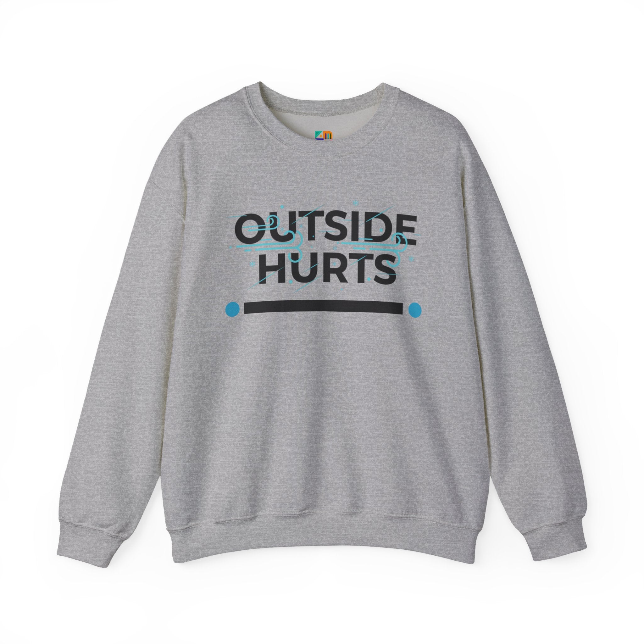 OUTSIDE HURTS Sweatshirt | Winter meme, Cold humor minimalist crewneck