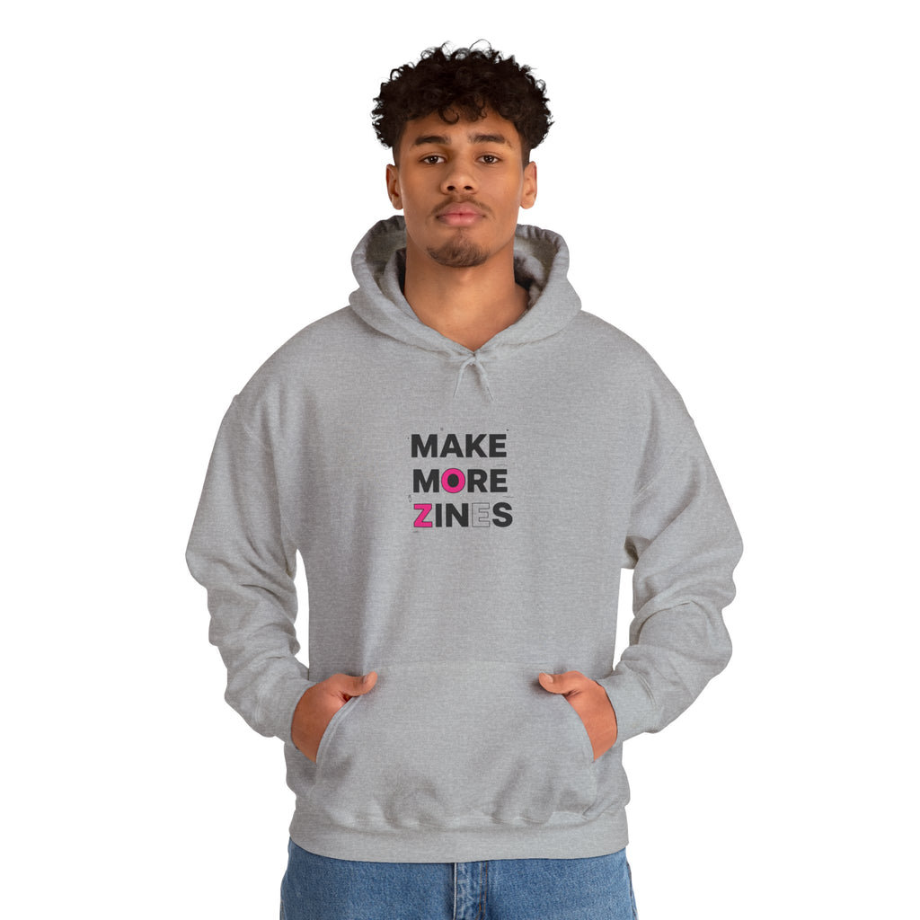 Make More Zines Hoodie | ransom collage, cutout letters design