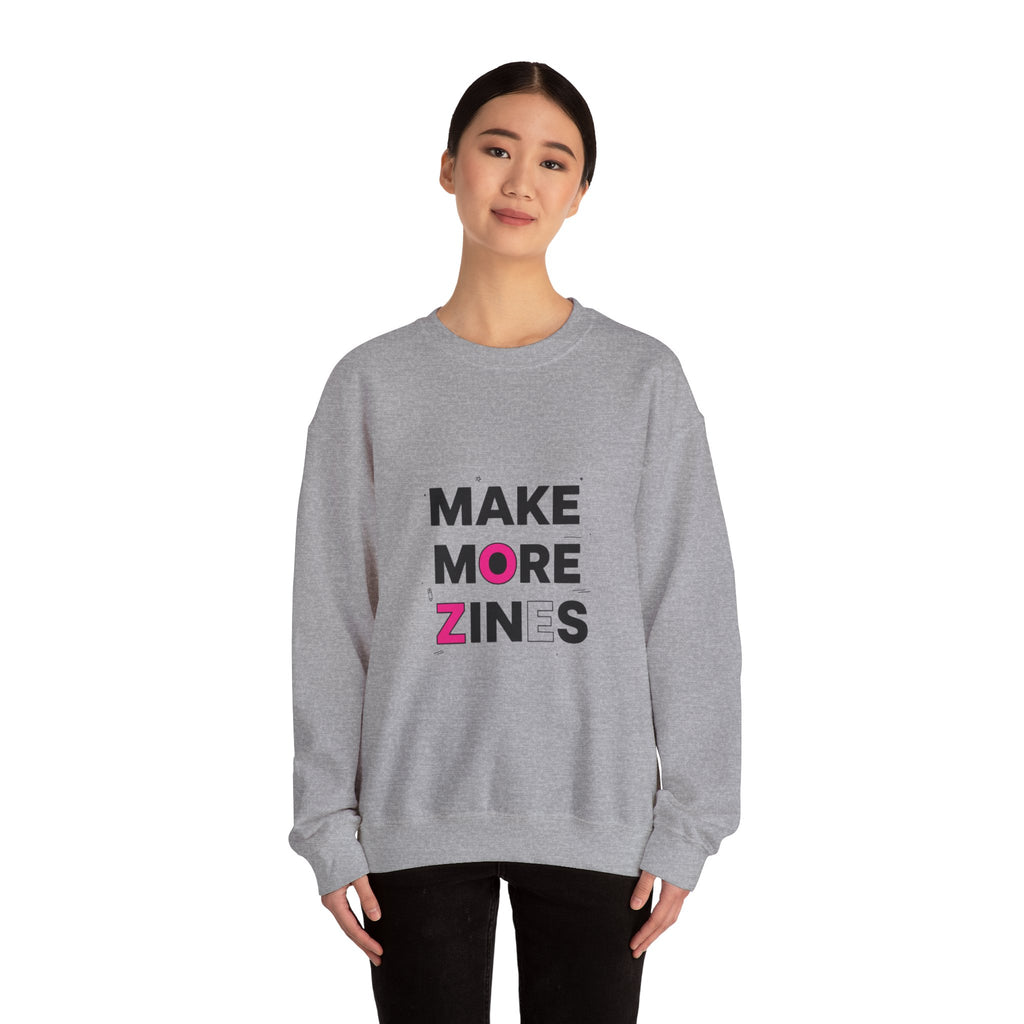 Make More Zines Sweatshirt | ransom collage shirt, zine style tee