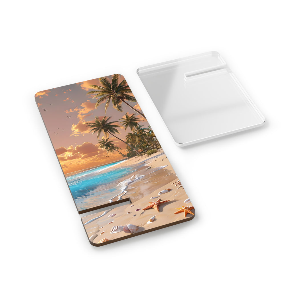 Tropical Smartphone Stand, Mobile Display Holder, Beach Decor, Phone Holder for Desk, Gift for Tech Lovers, Coastal Vibes