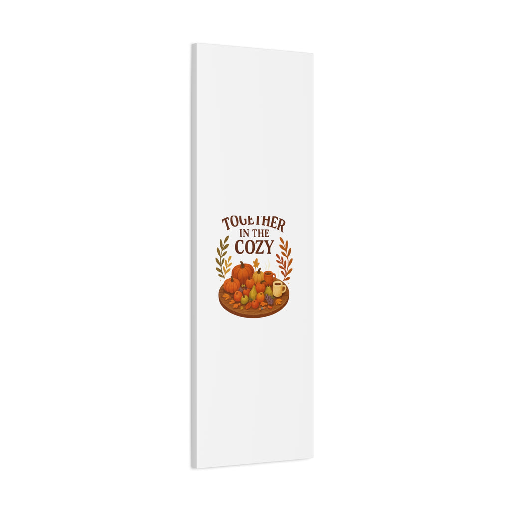 Fall Harvest Cozy Canvas Wall Art – "In The Cozy" Pumpkin & Coffee Autumn Decor