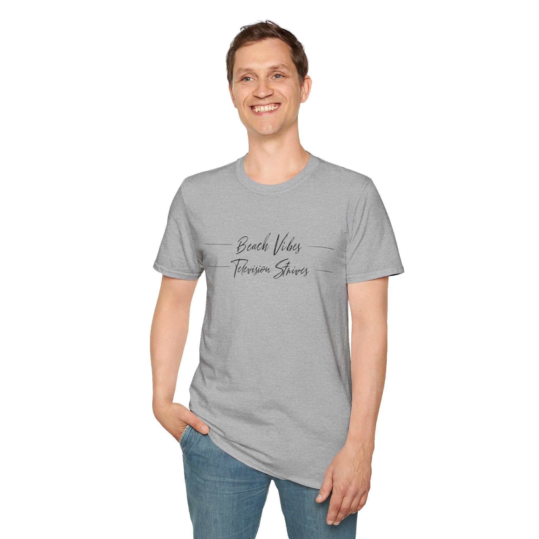 Retro Beach Vibes Unisex Softstyle T-Shirt, Casual Summer Tee, Vintage Style Shirt, Music Lover Gift, Relaxed Fit Apparel