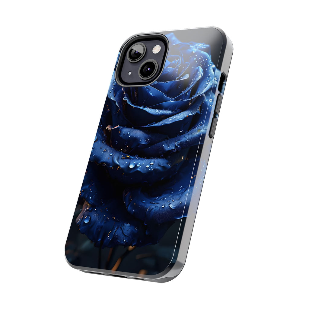 iPhone 17 Pro Max Tough Phone Case - Elegant Blue Rossy Design