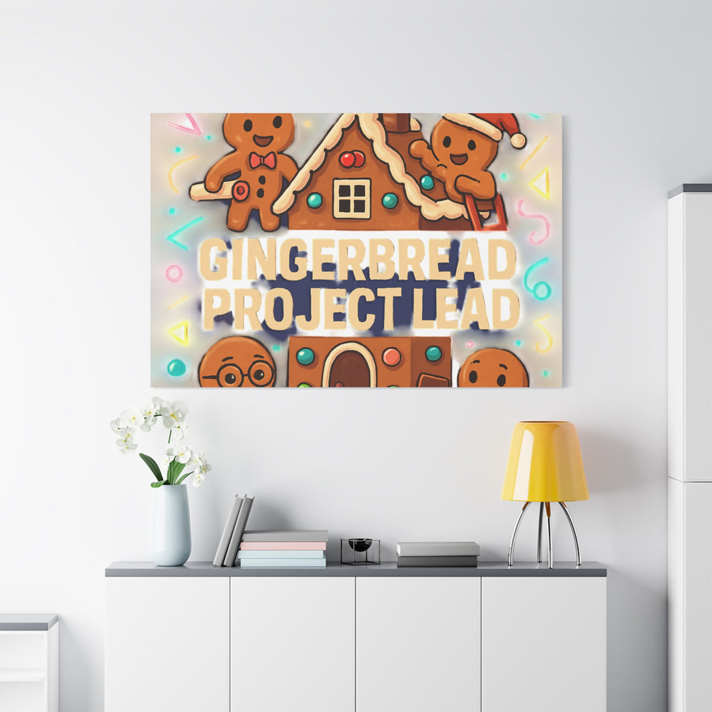 Gingerbread Project Lead Canvas Art — Holiday Kitchen Wall Decor