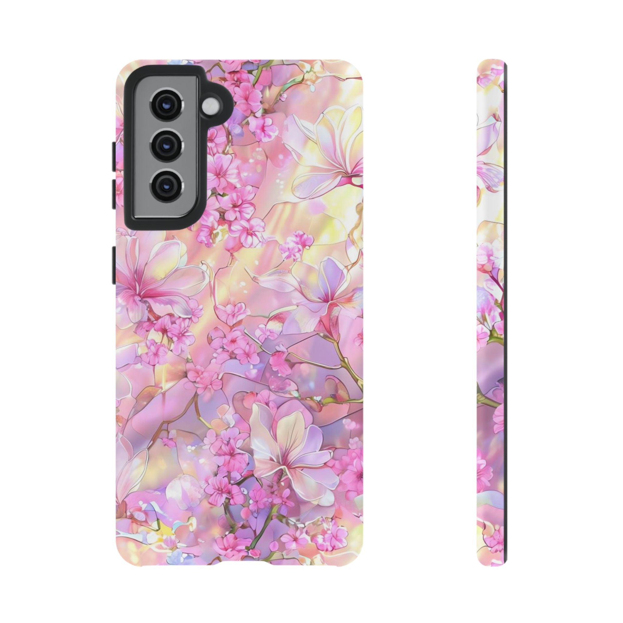 Floral Elegance Tough Phone Case – Dual-Layer Protection for iPhone 17/16/15 & Samsung | Glossy or Matte Finish | Morphesa