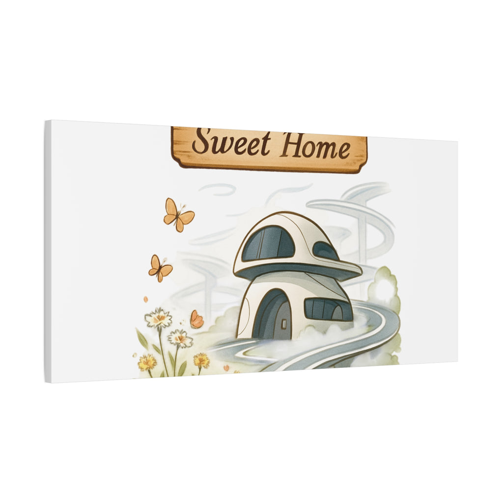 Home Sweet Home Canvas Wall Art — Cozy Cottage Matte Stretched Canvas